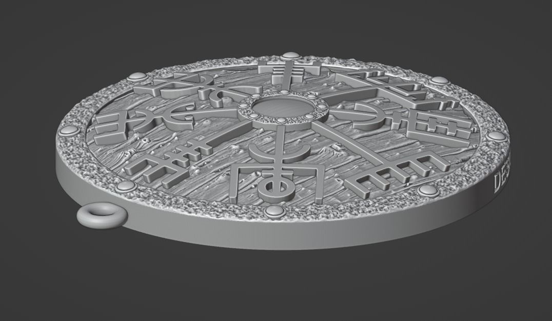 celtic shield necklace 3D print model_1