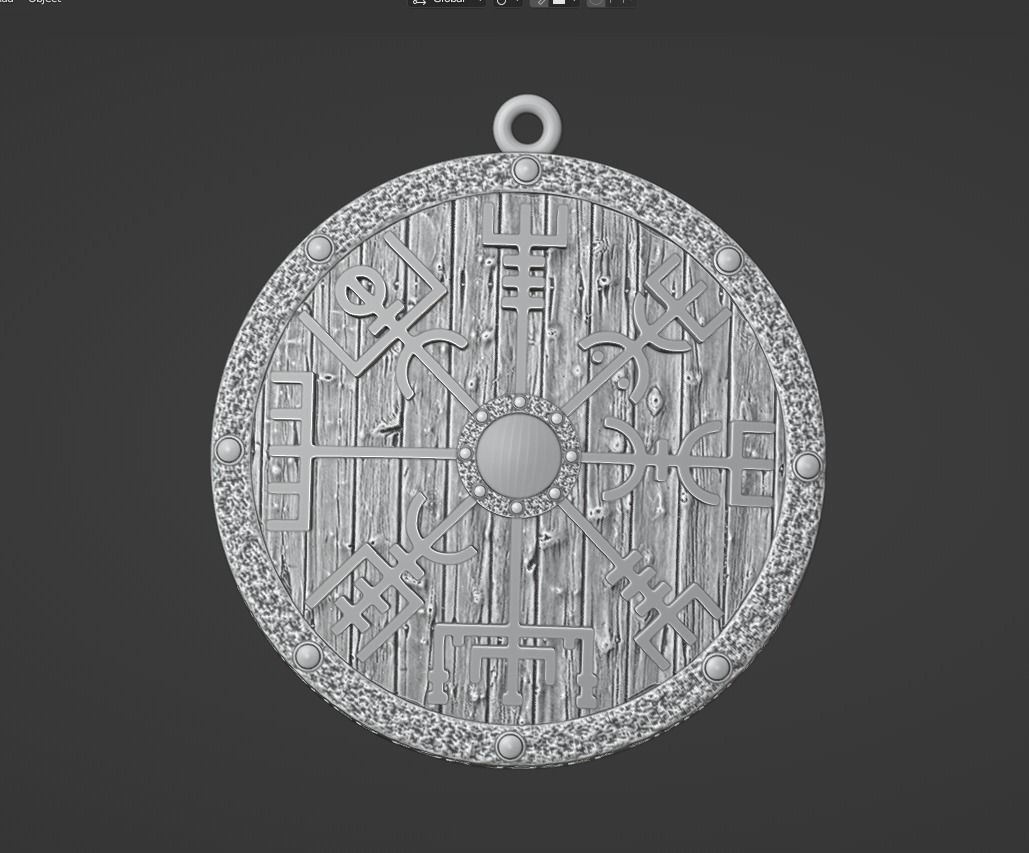 celtic shield necklace 3D print model_2