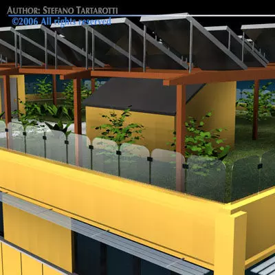 Ecological building cutaway 3D model_0