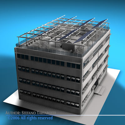 Ecological building cutaway 3D model_10