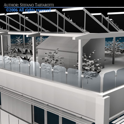 Ecological building cutaway 3D model_3