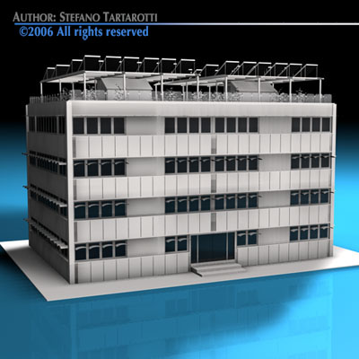 Ecological building cutaway 3D model_9