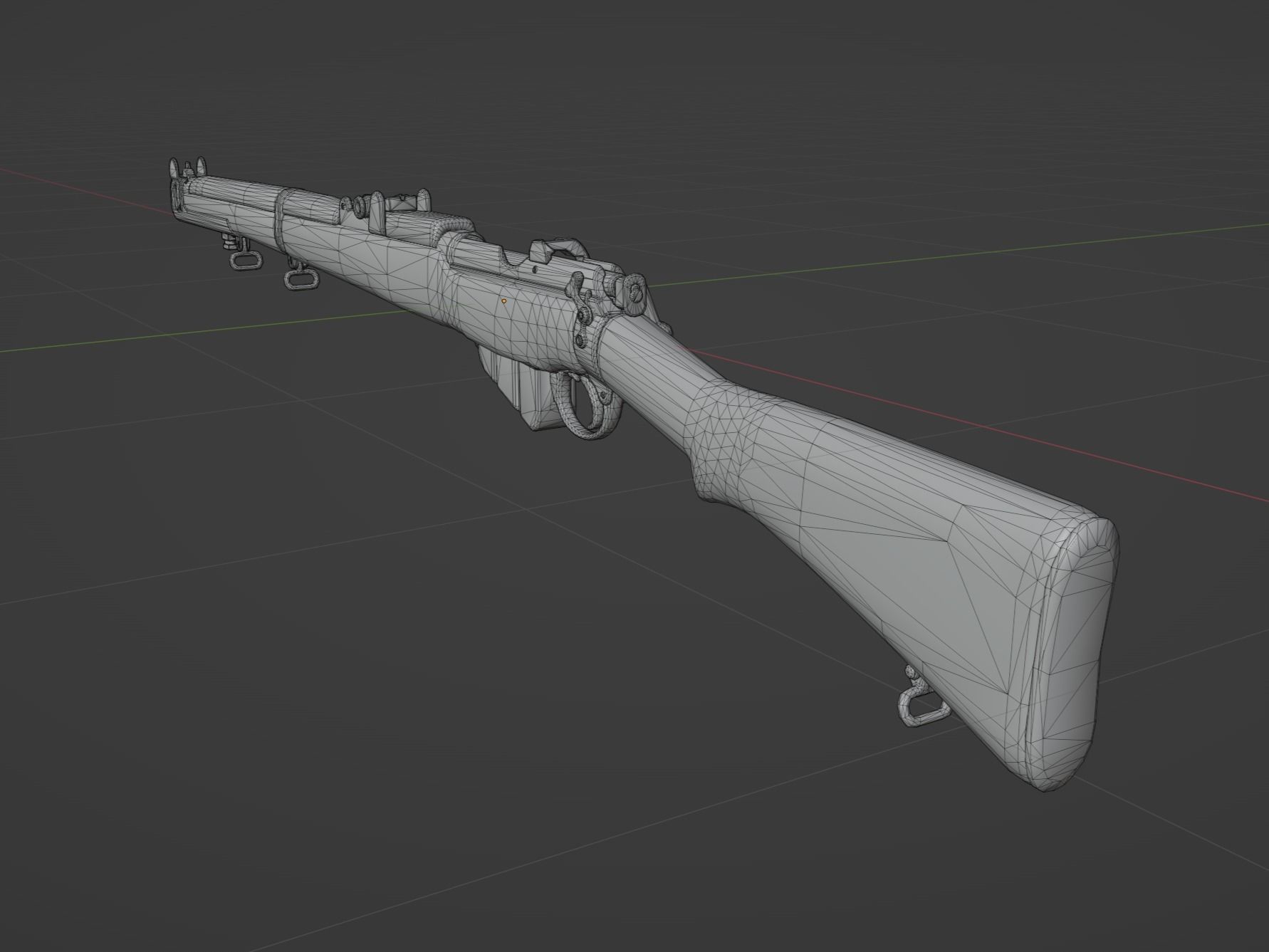 Lee Enfield MK3 SMLE Low-poly 3D model_2
