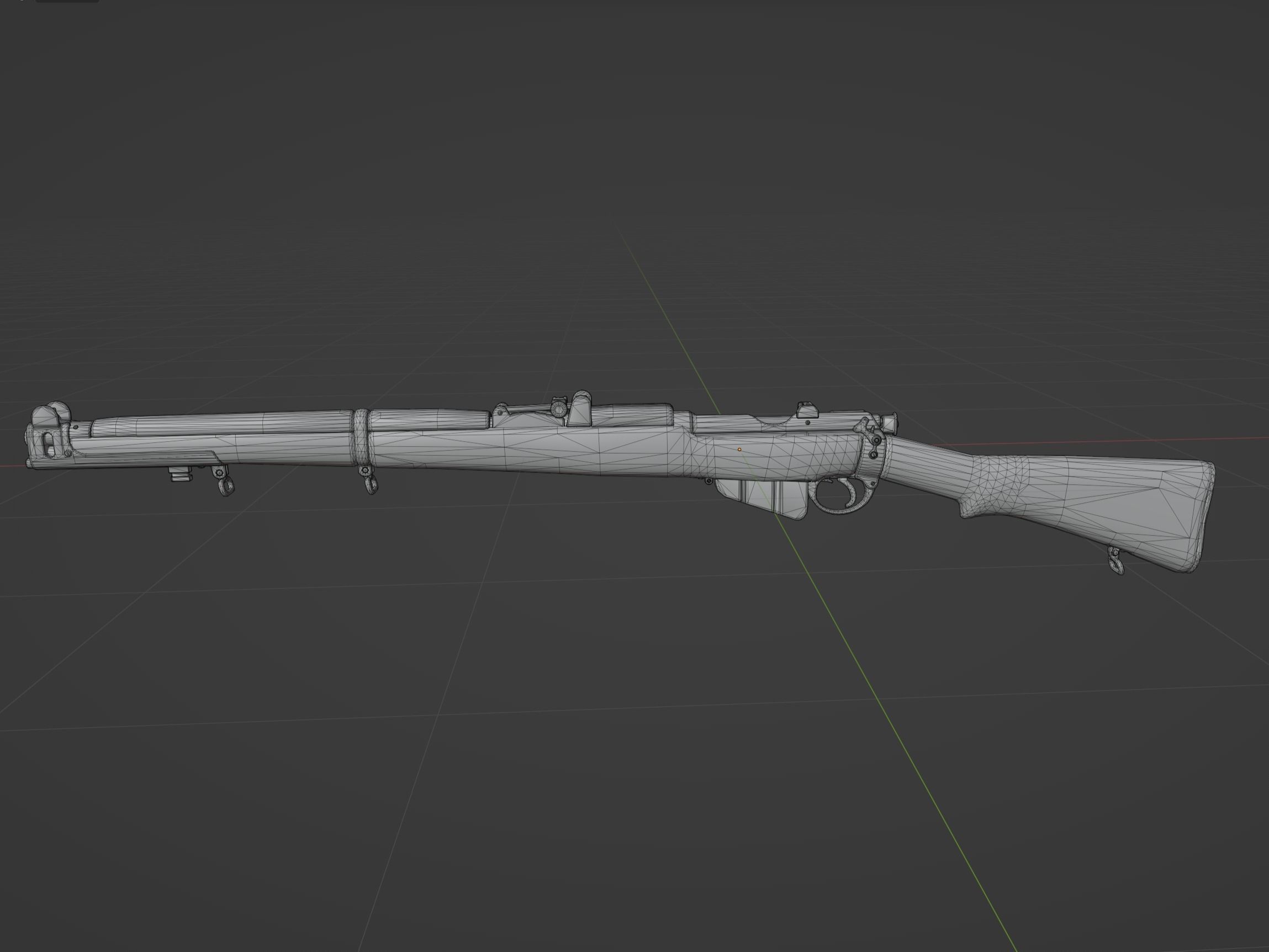 Lee Enfield MK3 SMLE Low-poly 3D model_1