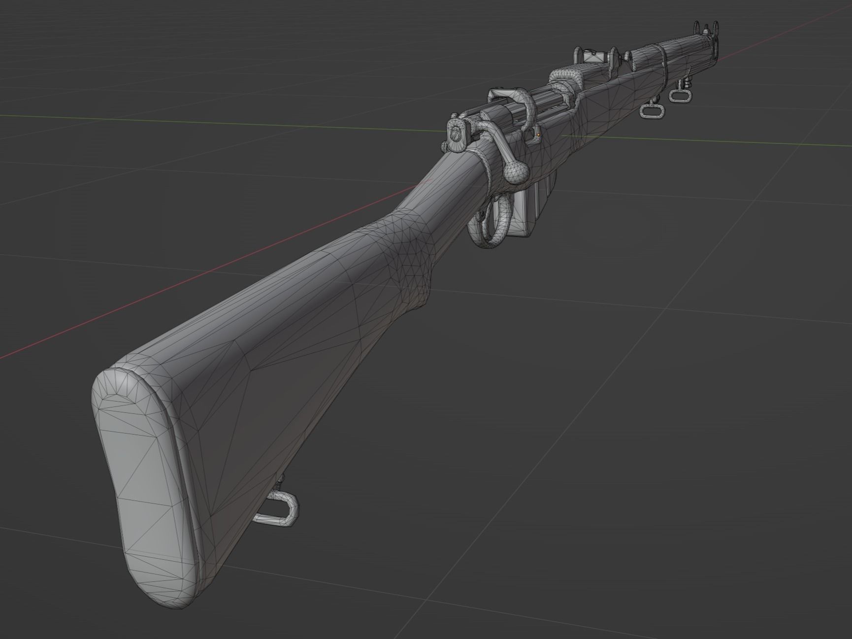 Lee Enfield MK3 SMLE Low-poly 3D model_4