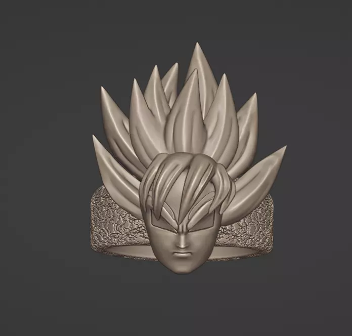 Goku ring  3D print model_0