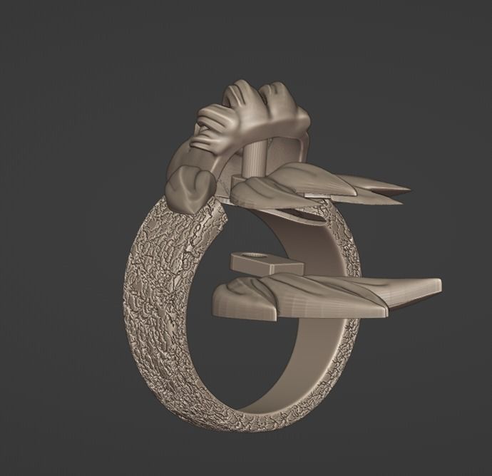 Goku ring  3D print model_2