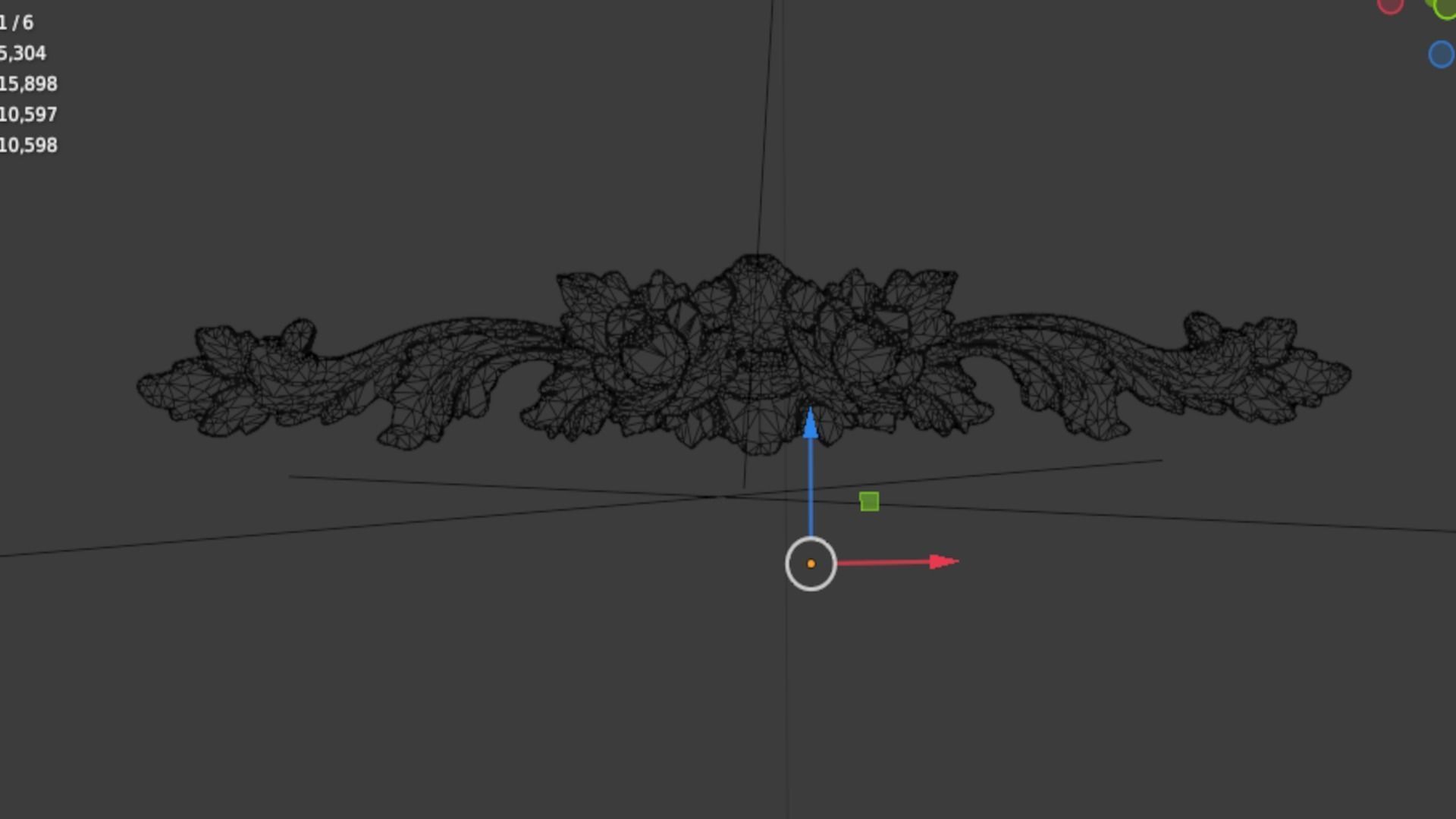 Classic carved decor ornament 354 3D model_6