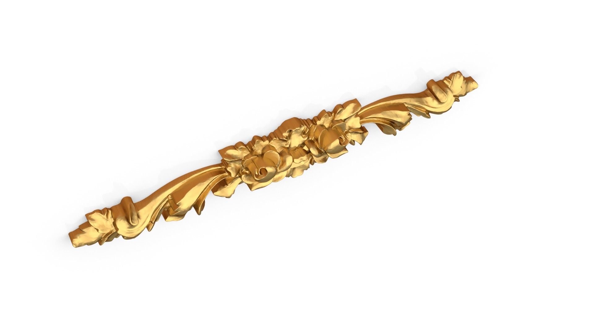 Classic carved decor ornament 354 3D model_5