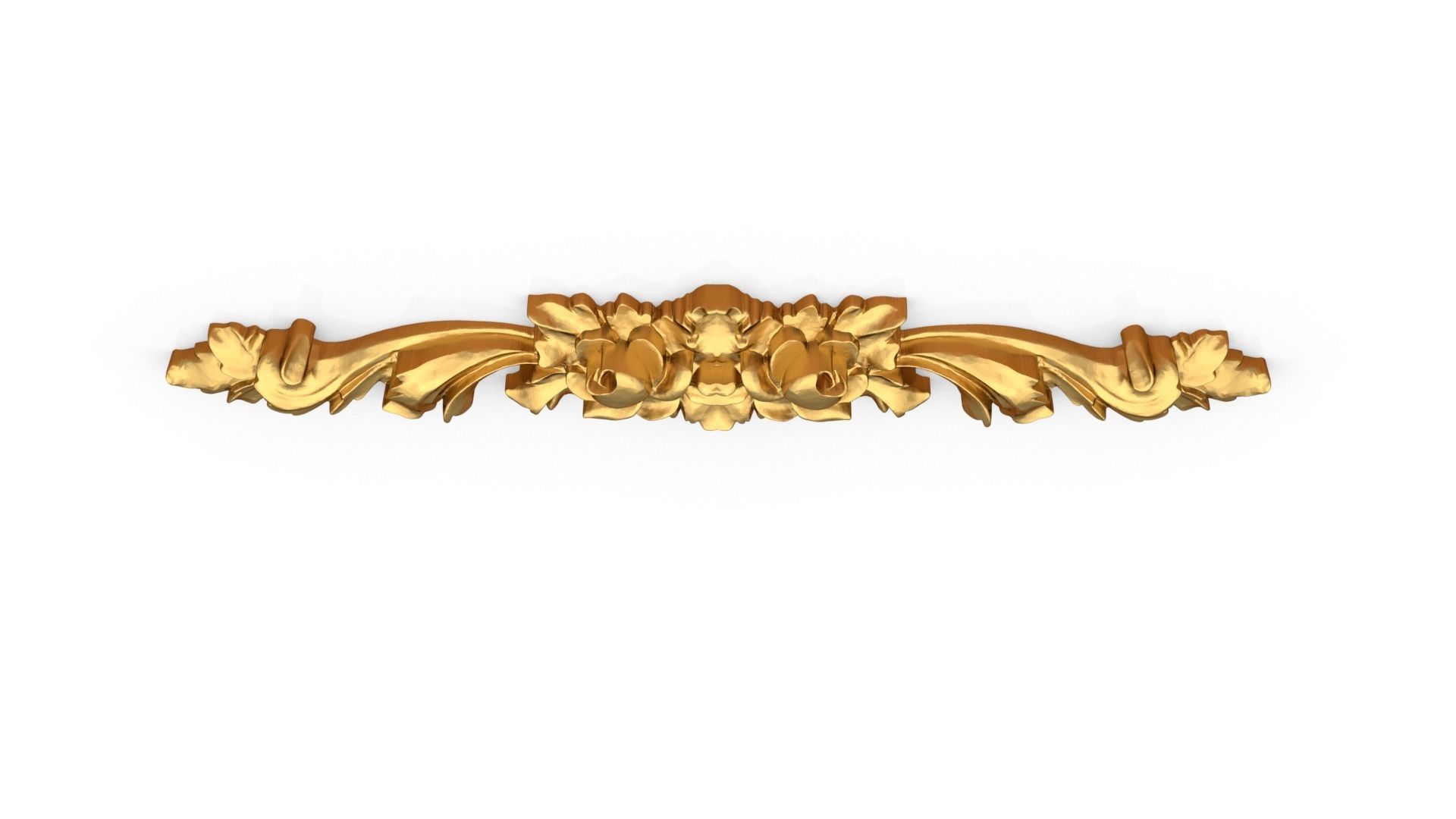 Classic carved decor ornament 354 3D model_4