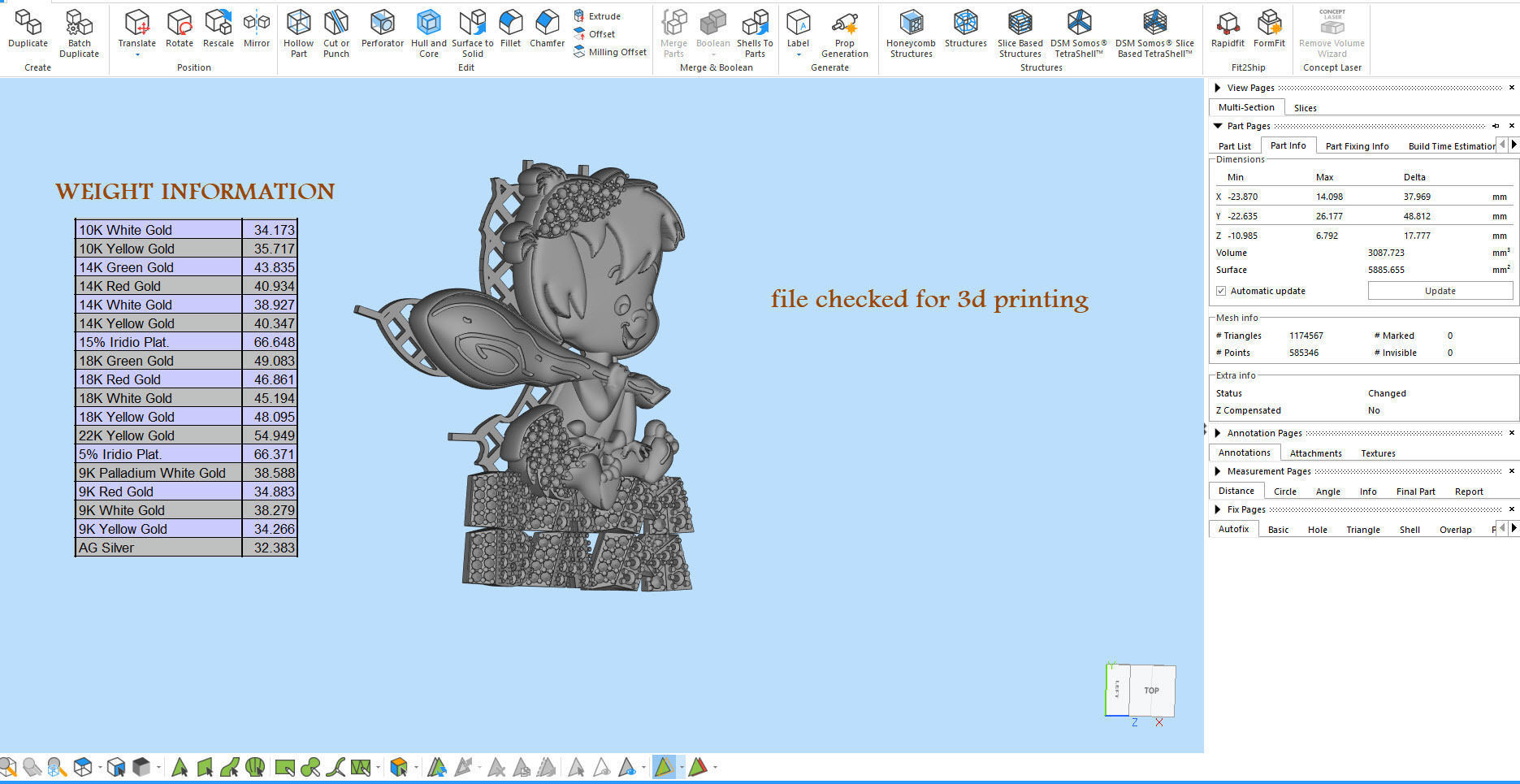 Bam bam flintstone rubble iced pendant  3D print model_1