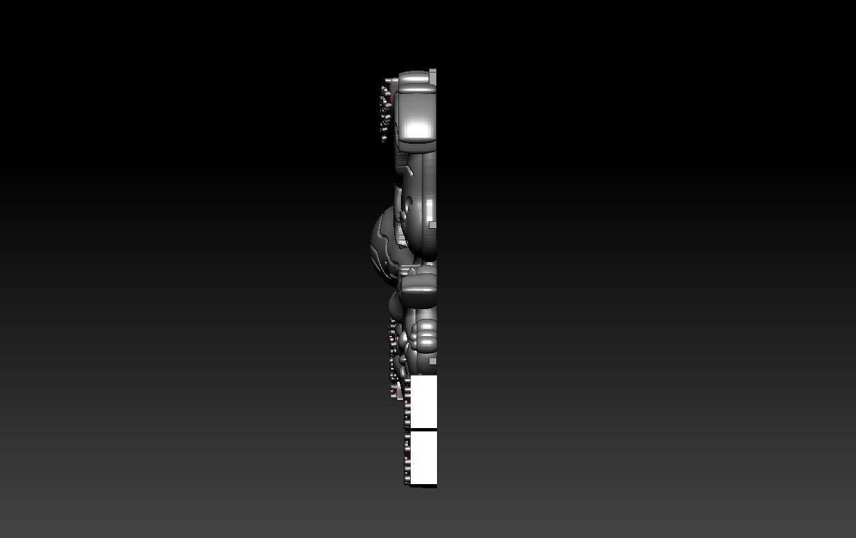 Bam bam flintstone rubble iced pendant  3D print model_6