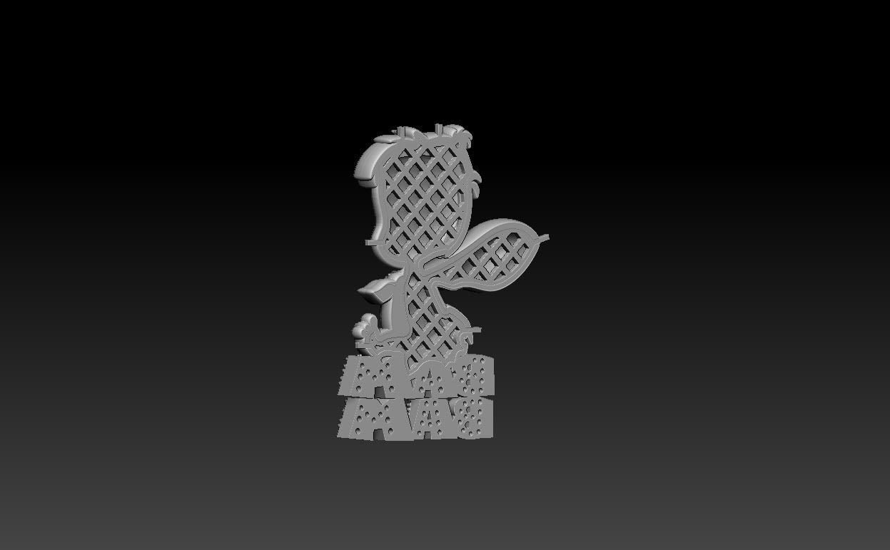 Bam bam flintstone rubble iced pendant  3D print model_9