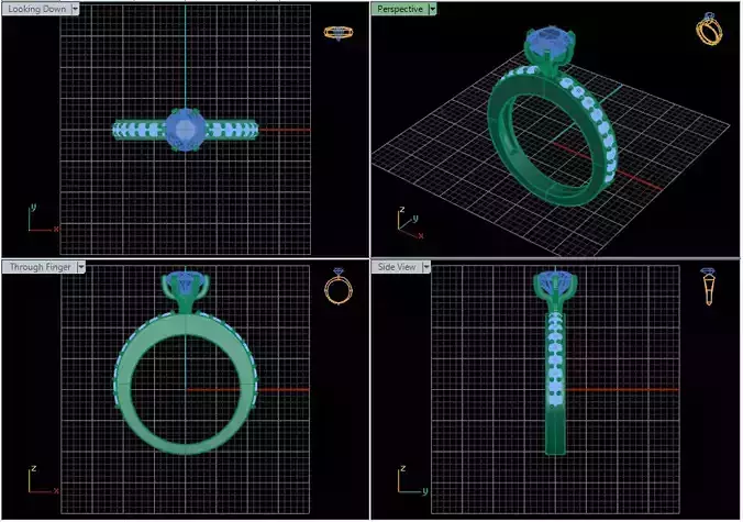 solitaire ring 6prong  3dmodel 3D print model