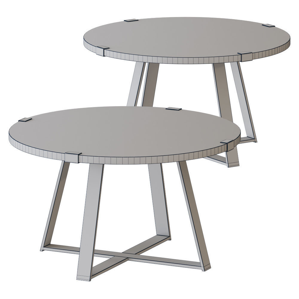 Enrique Cross Legs Coffee Table 3D model_1