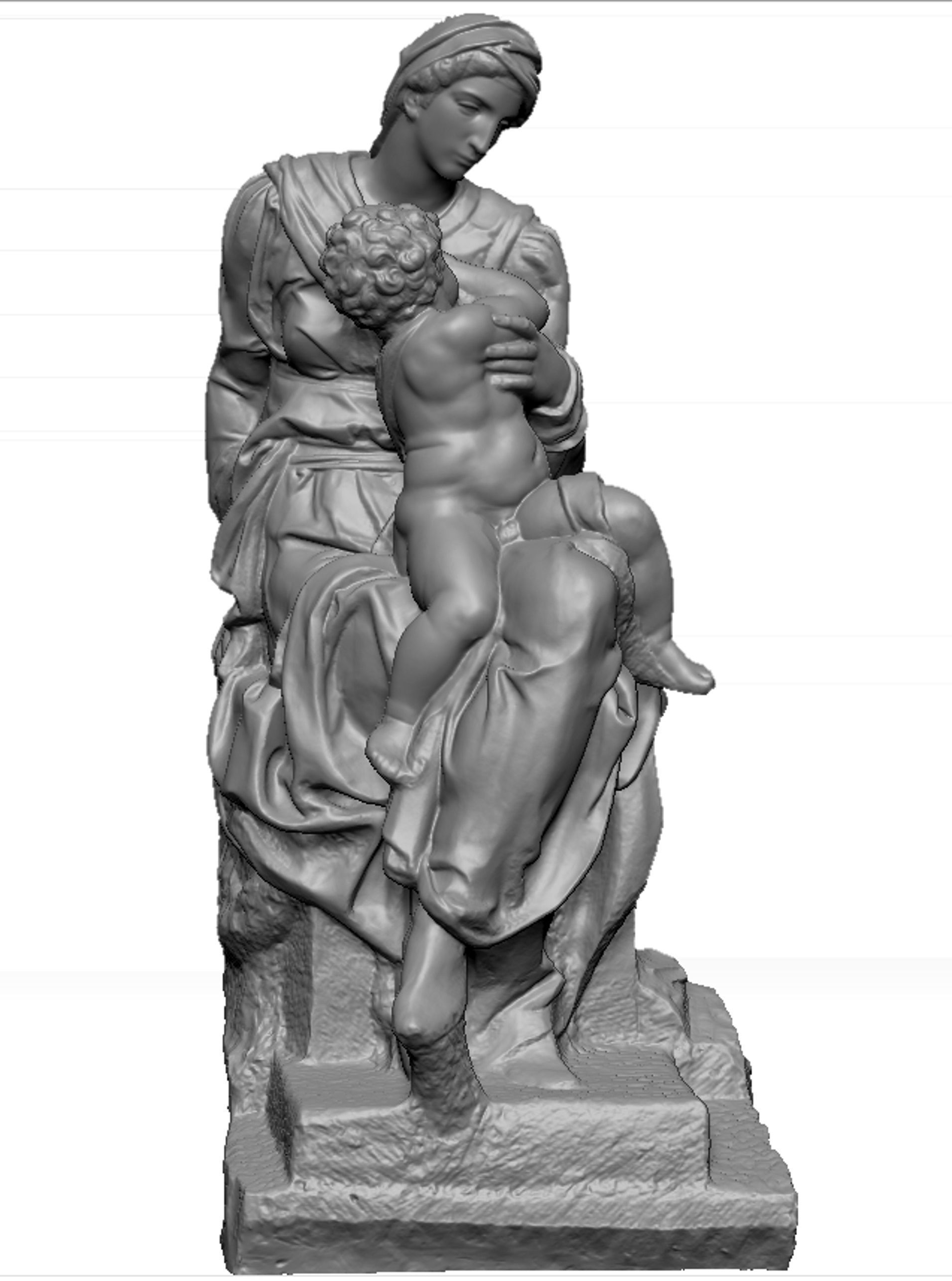 MICHELANGELO MADONNA MEDICI  3D print model_5