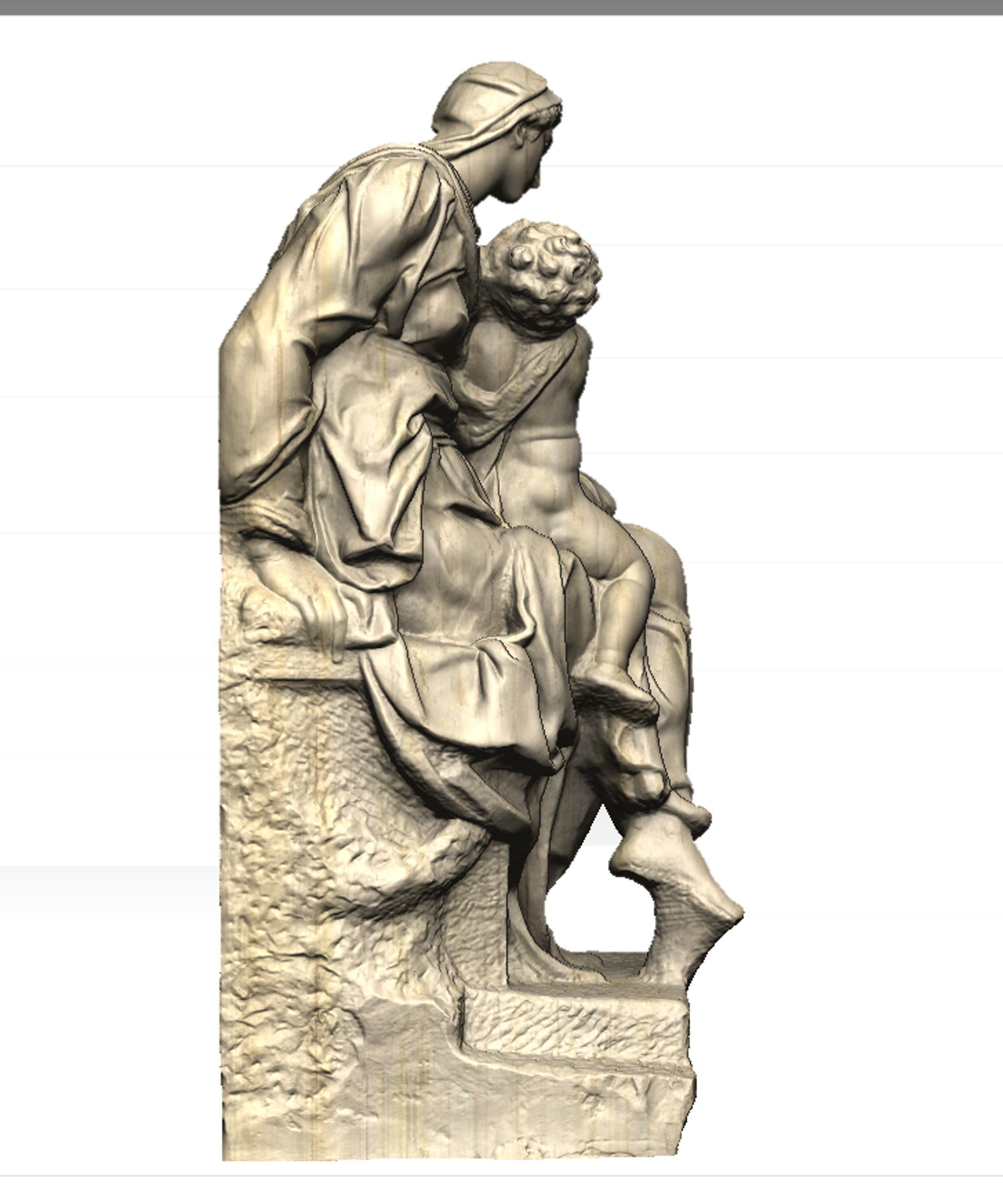 MICHELANGELO MADONNA MEDICI  3D print model_10