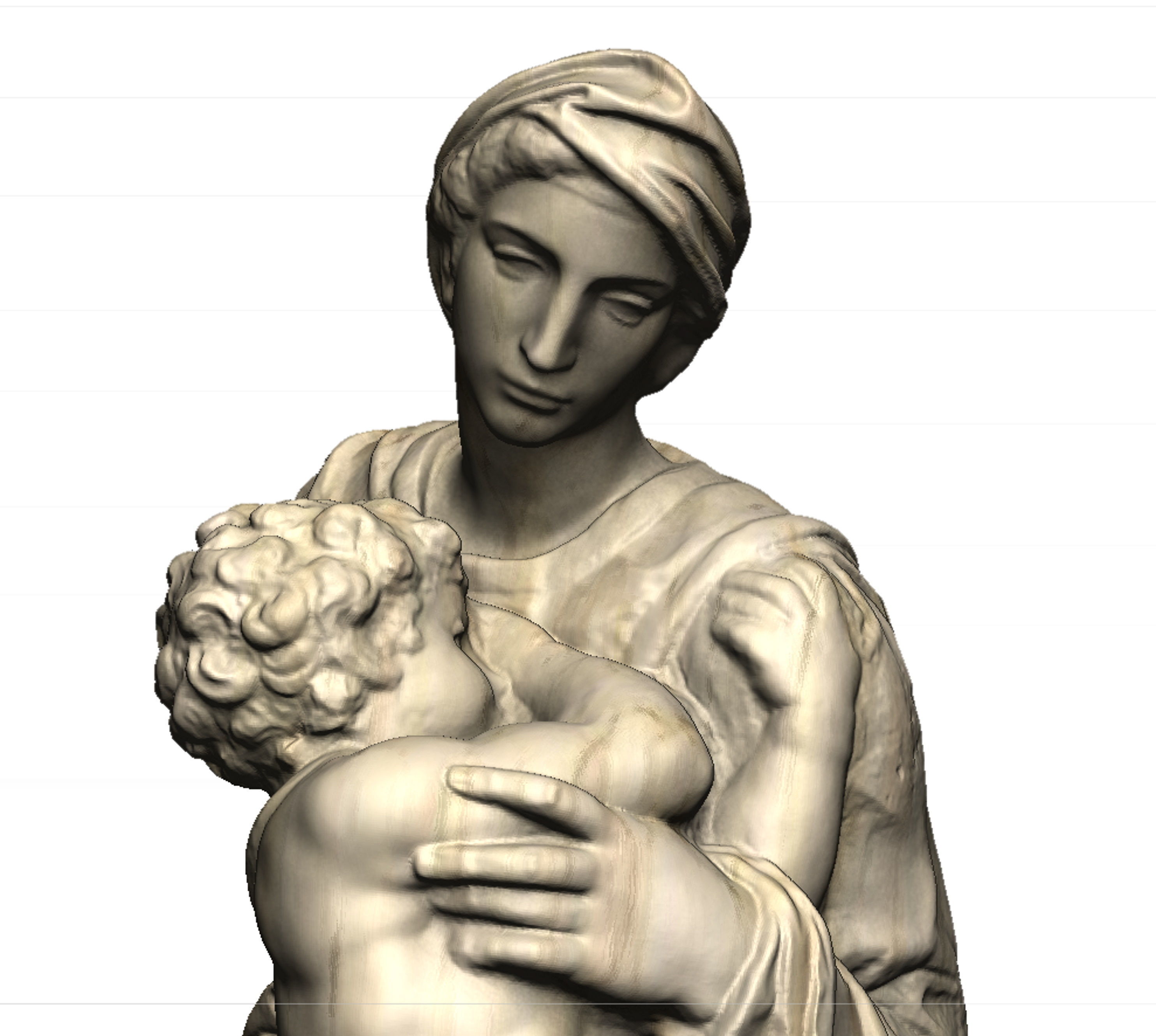 MICHELANGELO MADONNA MEDICI  3D print model_12