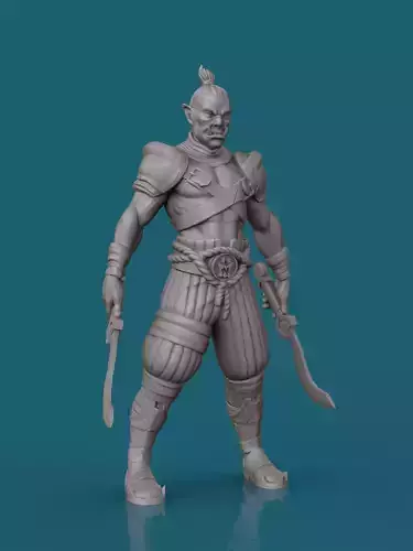 Orc with two swords