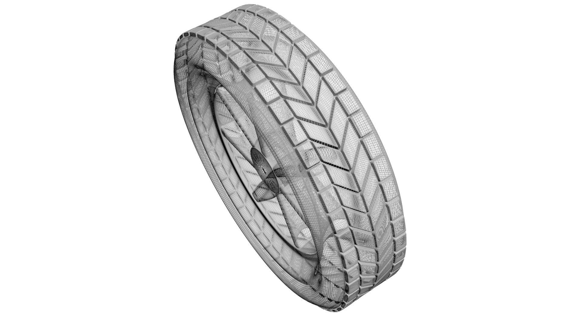 Car Tire 3D model_19