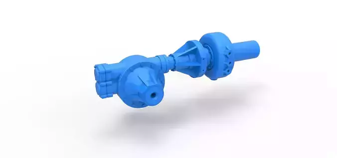 Turbonique Turbo drag axle Scale 1 to 25 3D print model