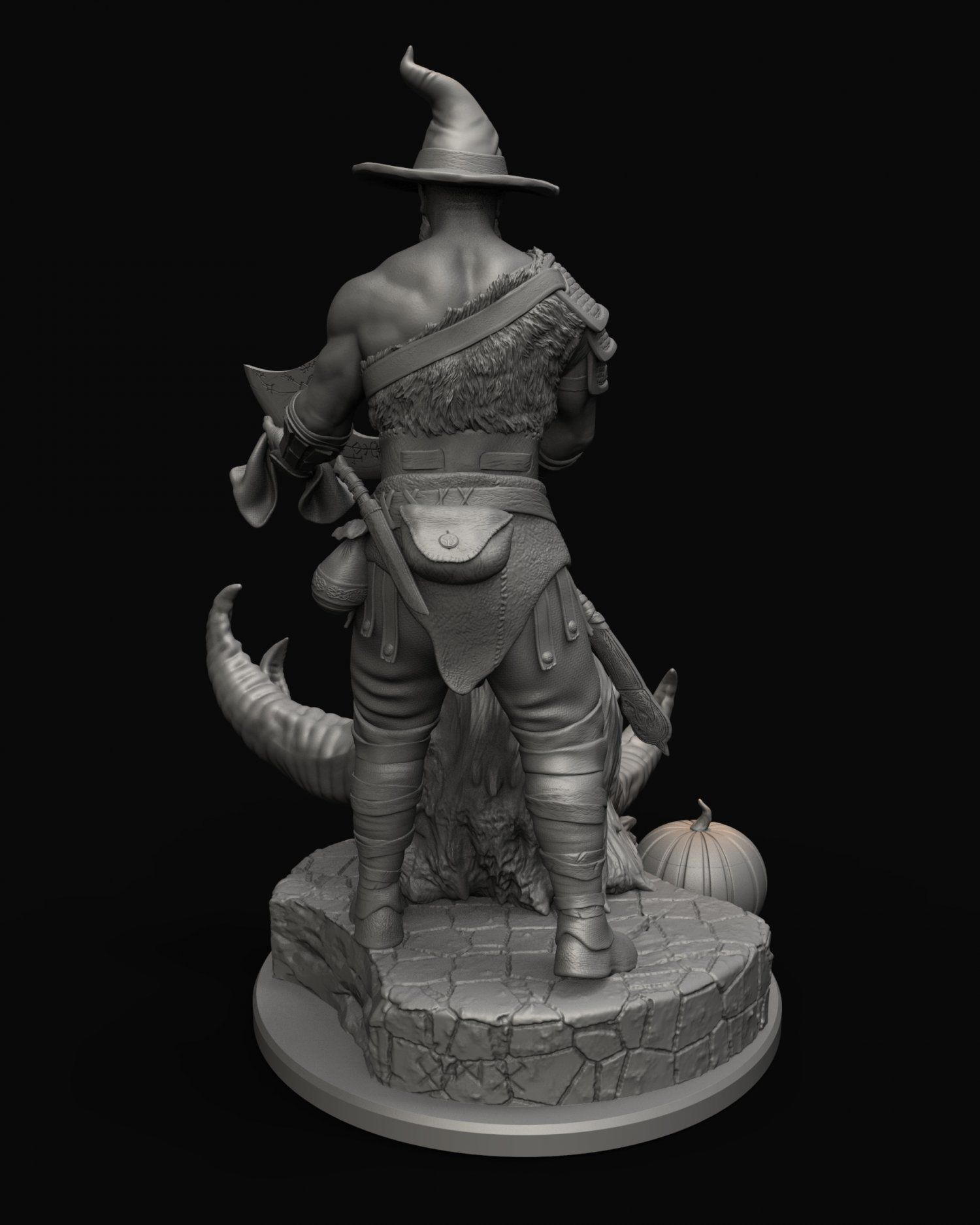 Kratos with the head of daudi 3D print model_11