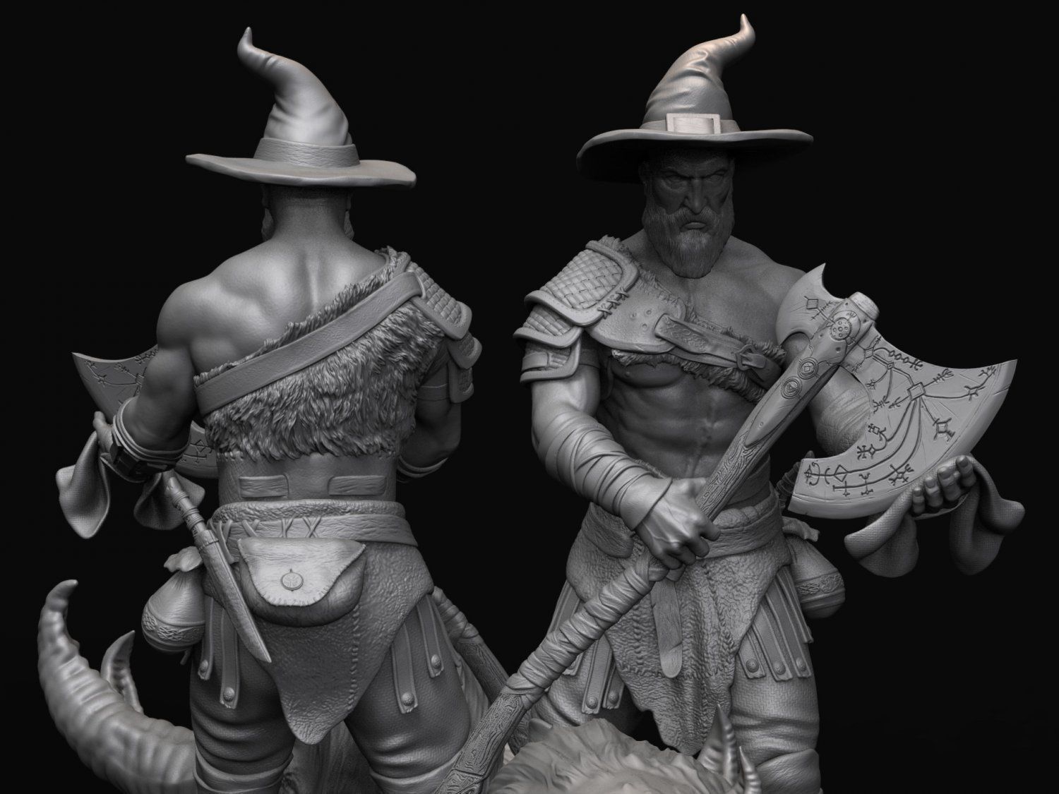 Kratos with the head of daudi 3D print model_19