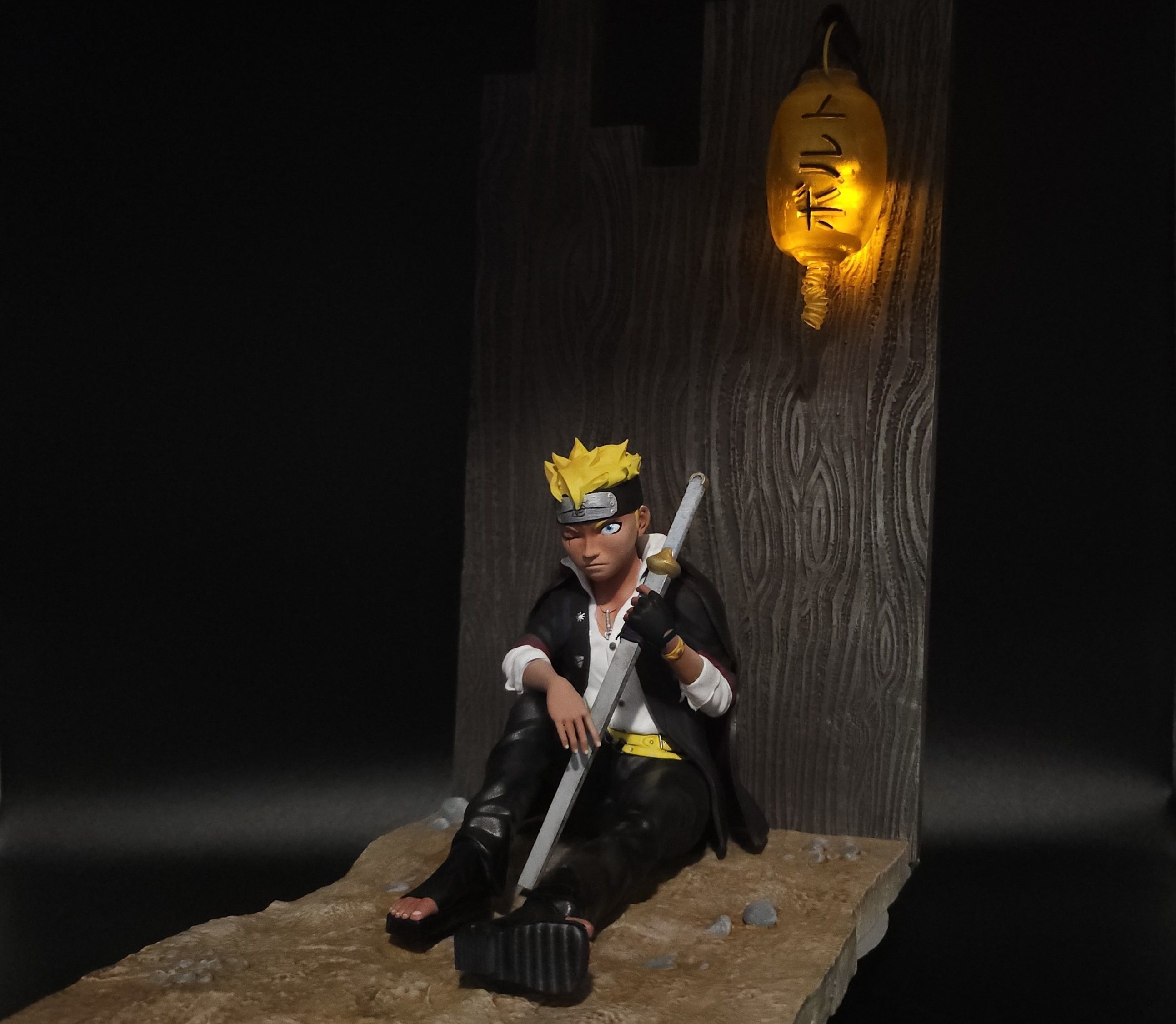 Figurine Boruto Uzumaki Two blue Vortex 3D print model_4