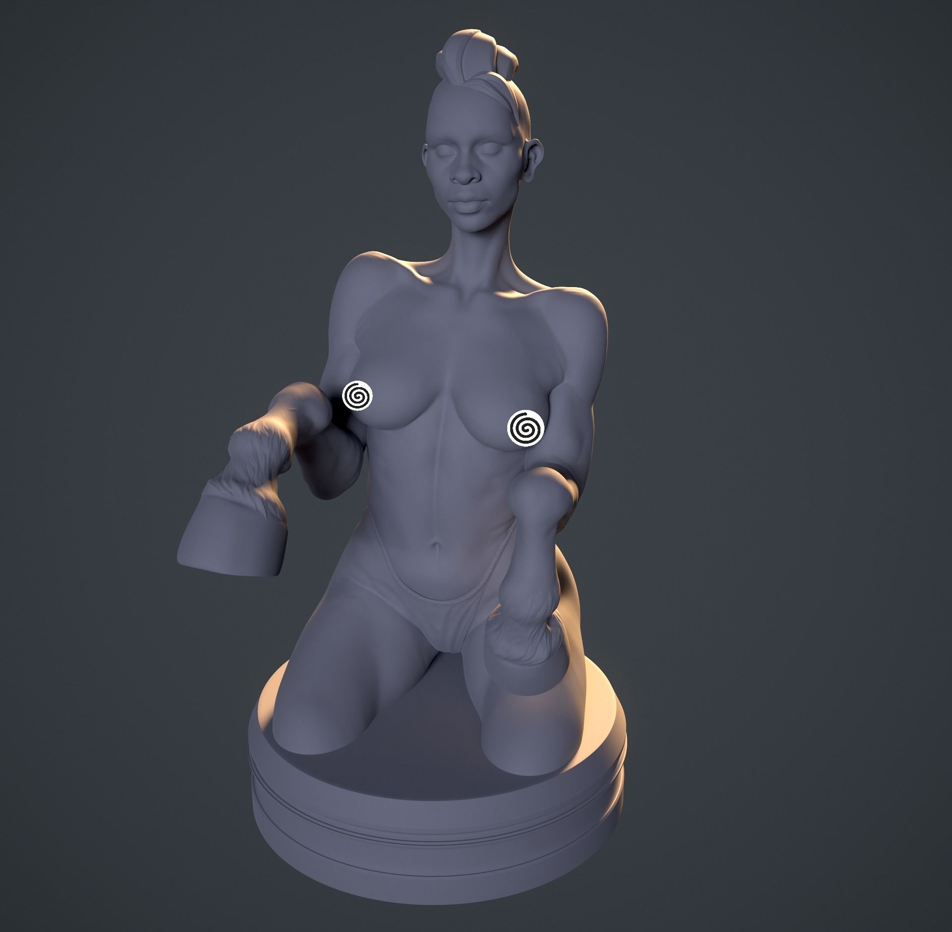Erotic chess horse 3D print model_2