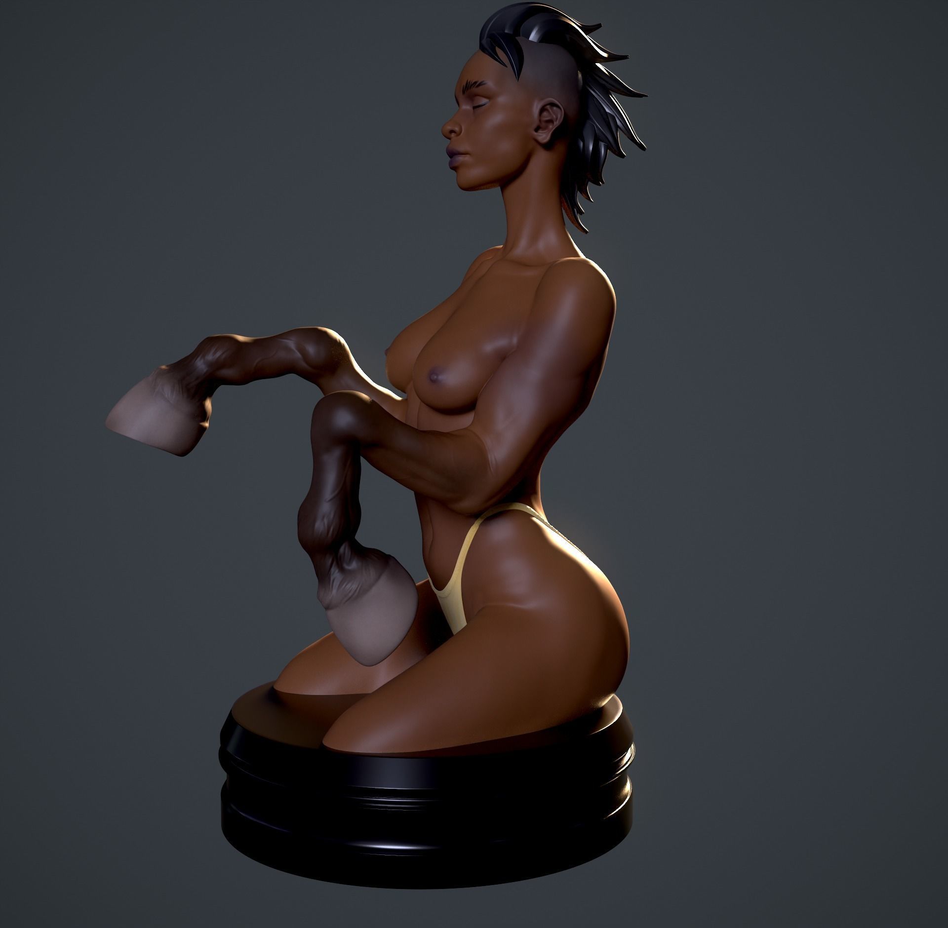 Erotic chess horse 3D print model_5