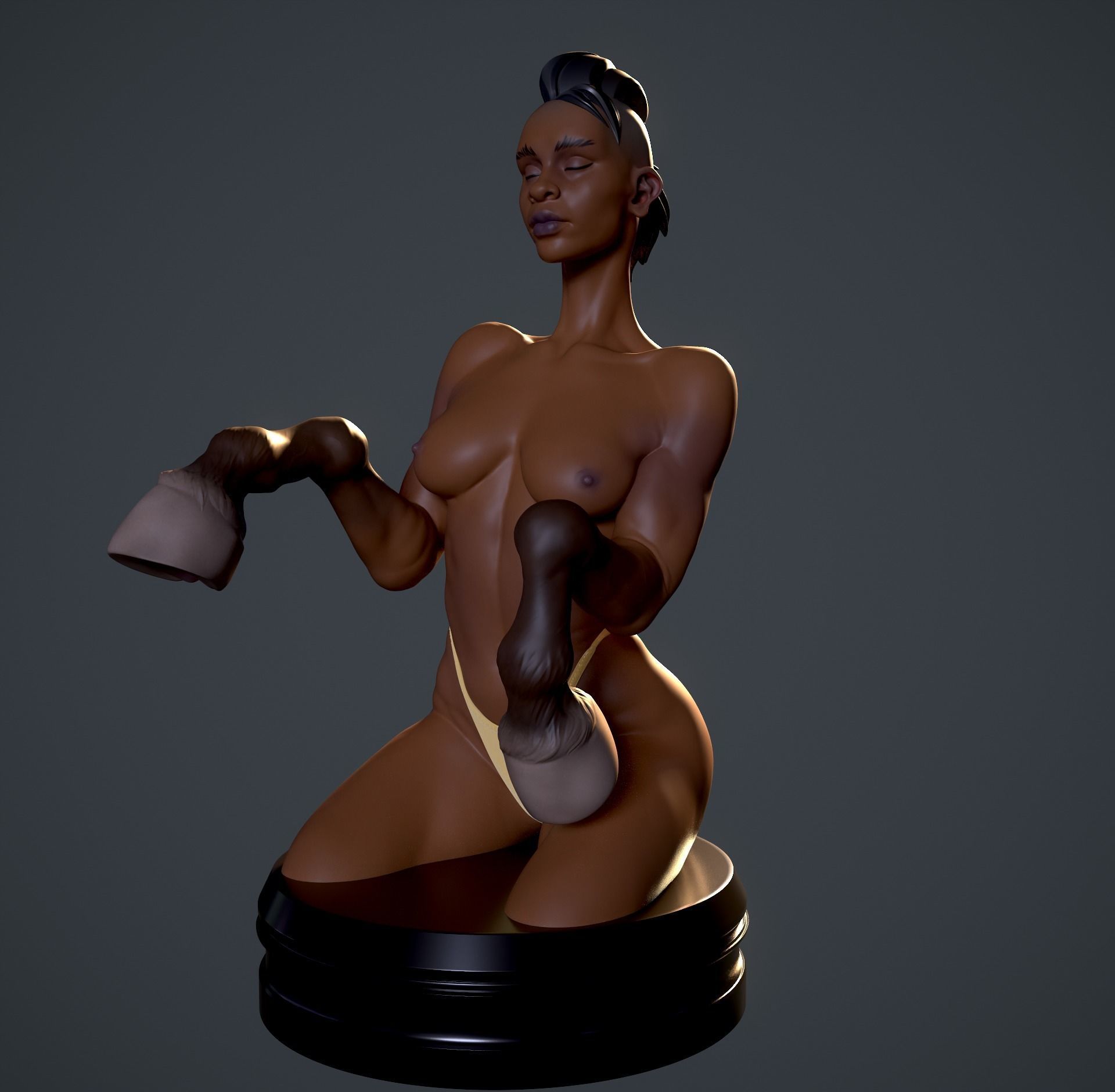 Erotic chess horse 3D print model_20