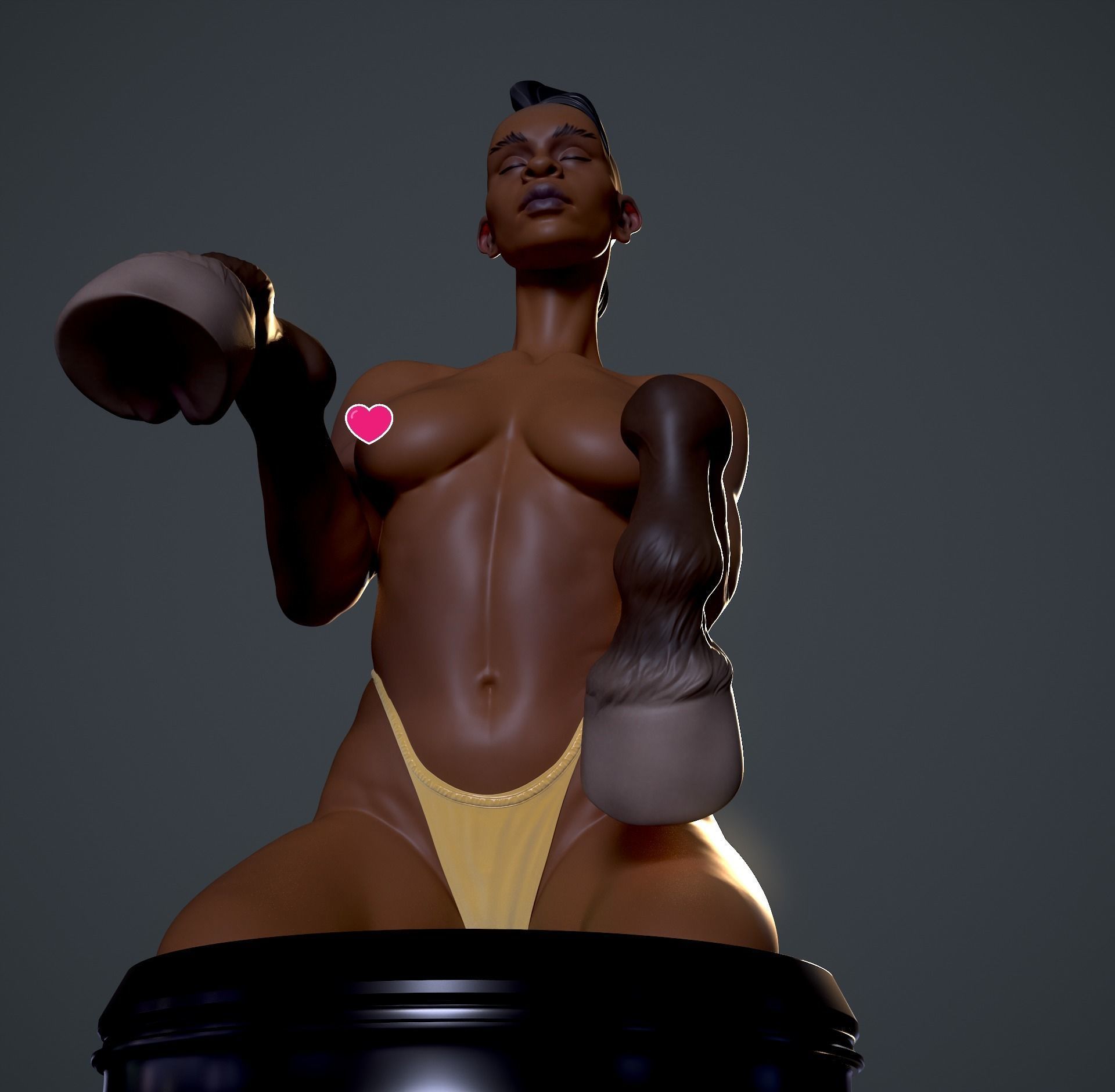 Erotic chess horse 3D print model_1