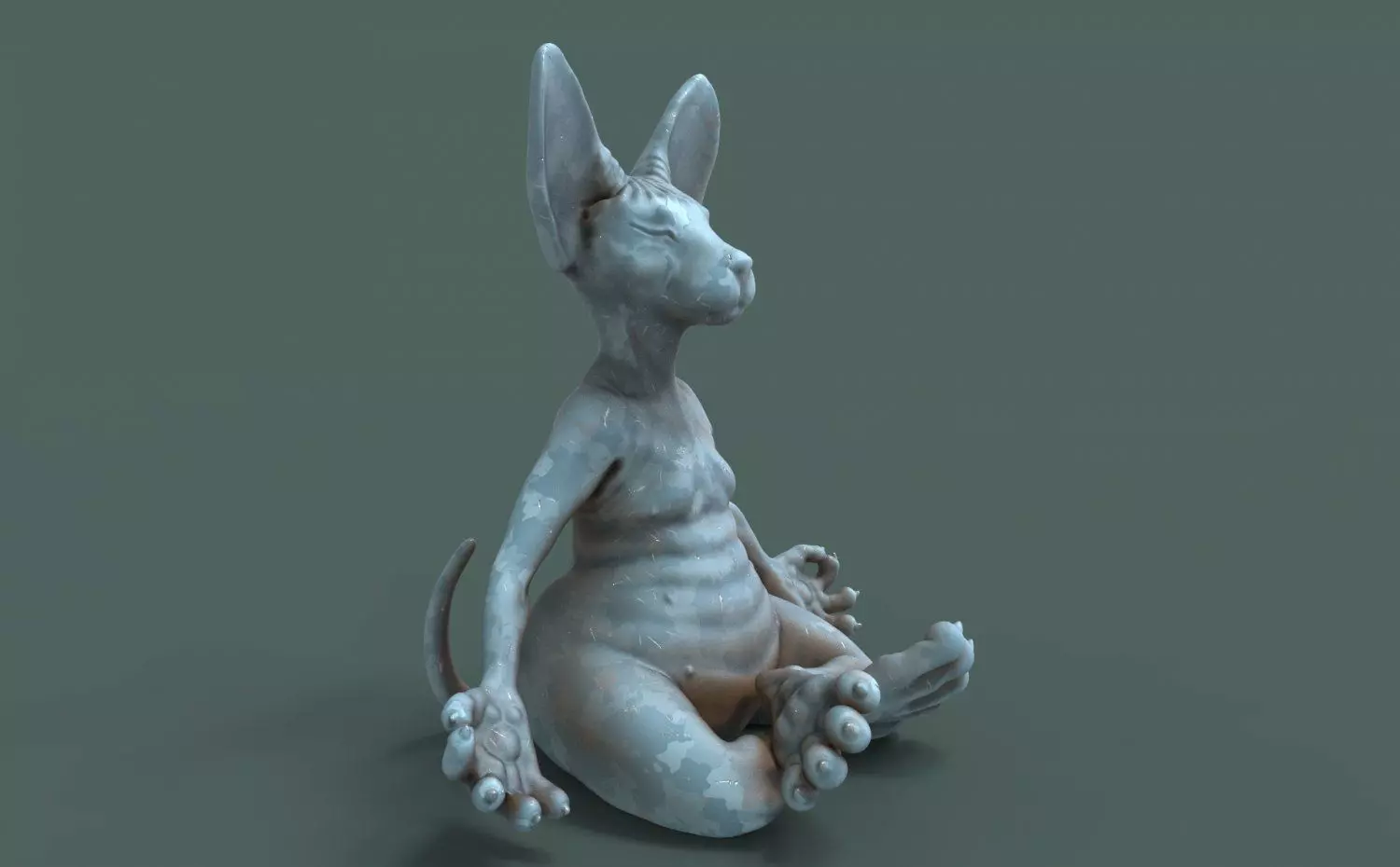 Yoga cat 3D print model