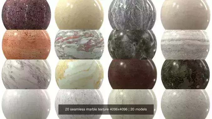 20 seamless marble texture 4096x4096 Texture
