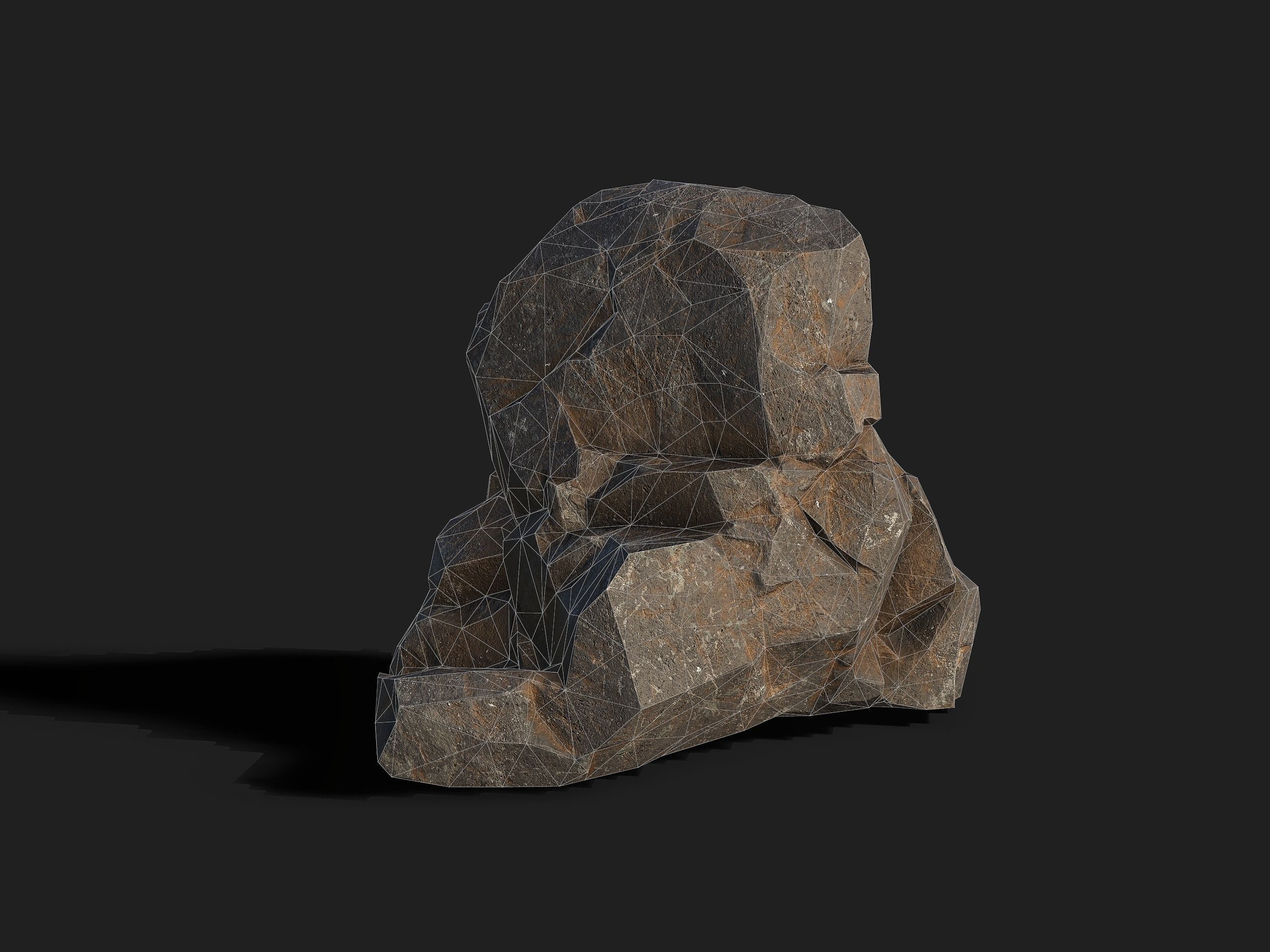 Mountain cliff Rocks - 3D Models PBR Pack 01 Low-poly 3D model_22