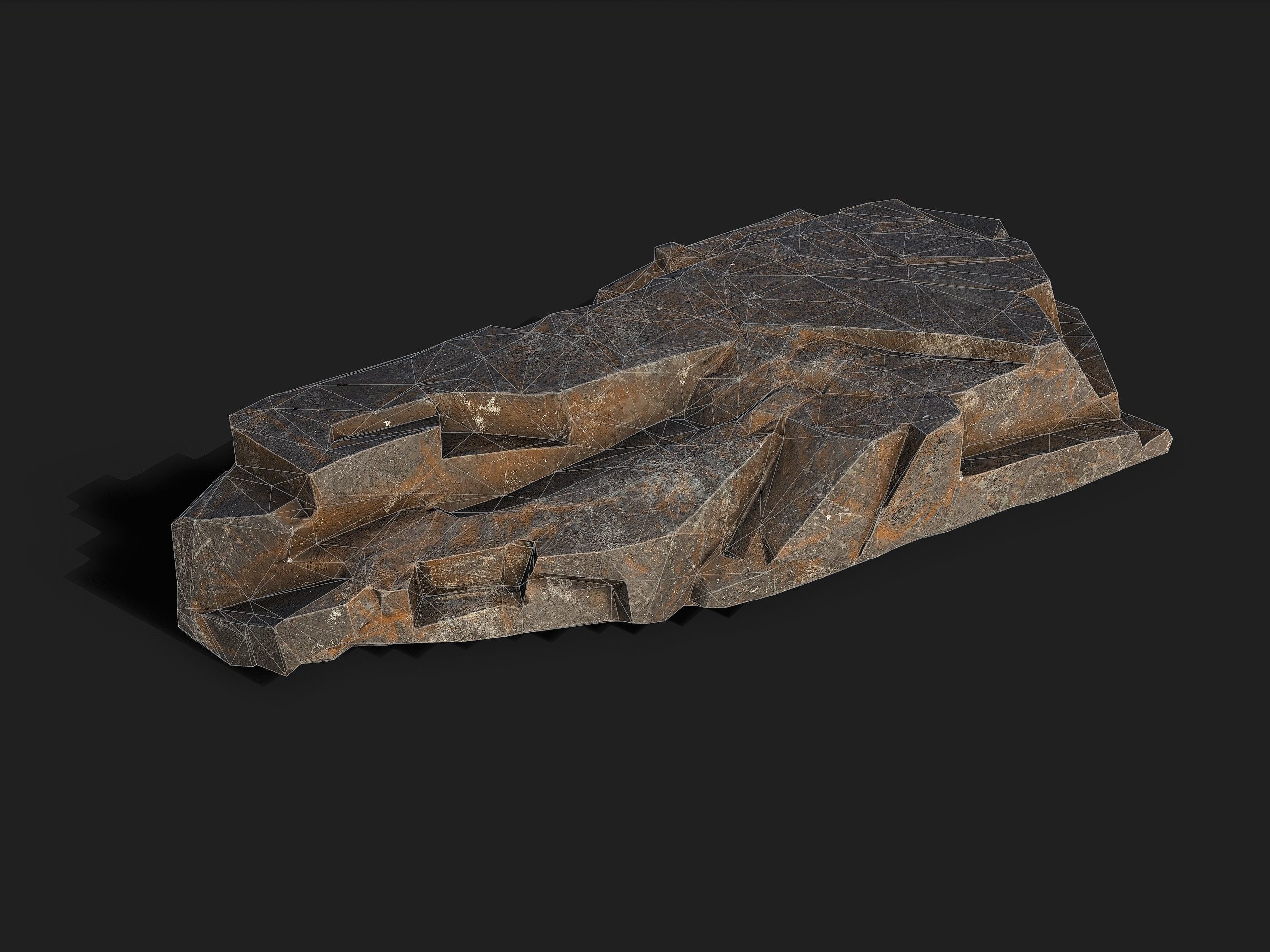 Mountain cliff Rocks - 3D Models PBR Pack 01 Low-poly 3D model_12