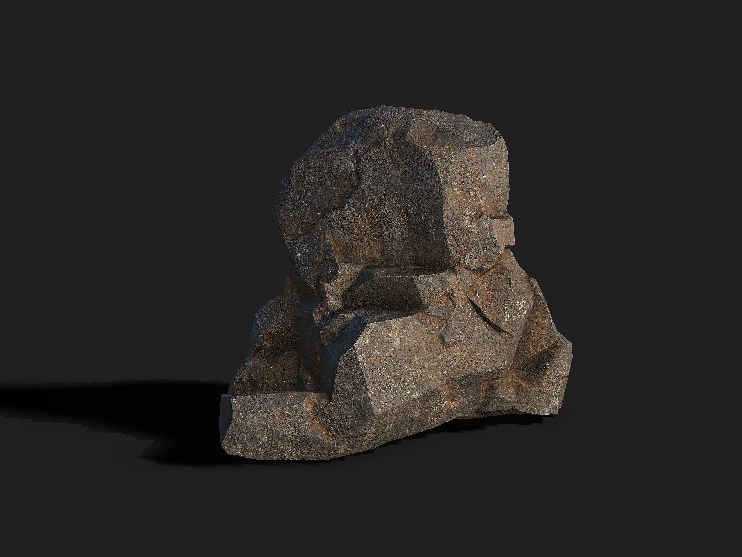 Mountain cliff Rocks - 3D Models PBR Pack 01 Low-poly 3D model_21