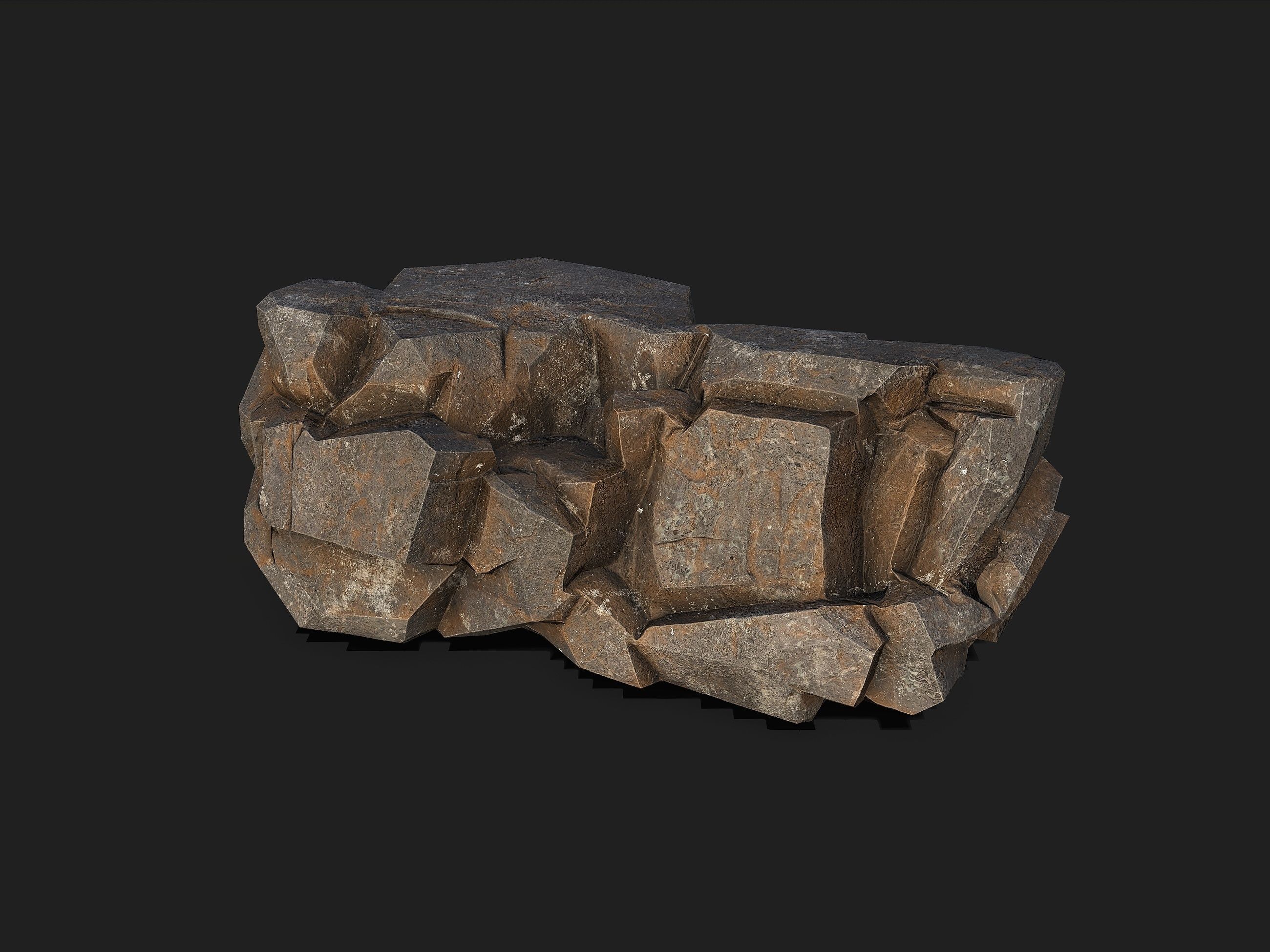 Mountain cliff Rocks - 3D Models PBR Pack 01 Low-poly 3D model_7