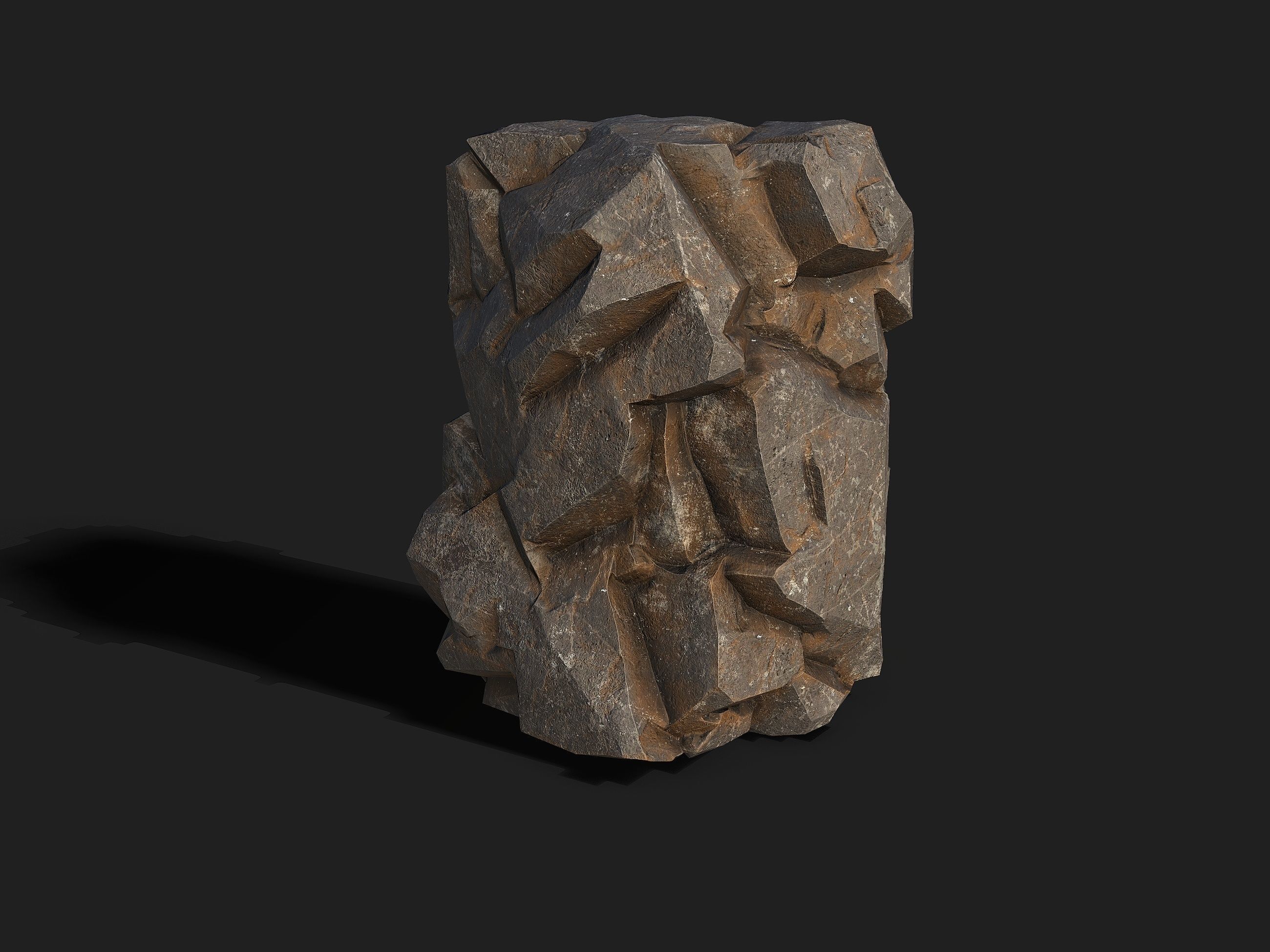 Mountain cliff Rocks - 3D Models PBR Pack 01 Low-poly 3D model_9