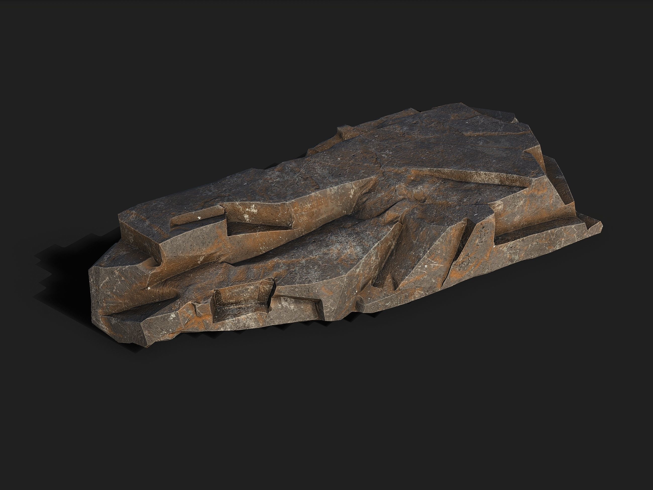 Mountain cliff Rocks - 3D Models PBR Pack 01 Low-poly 3D model_11