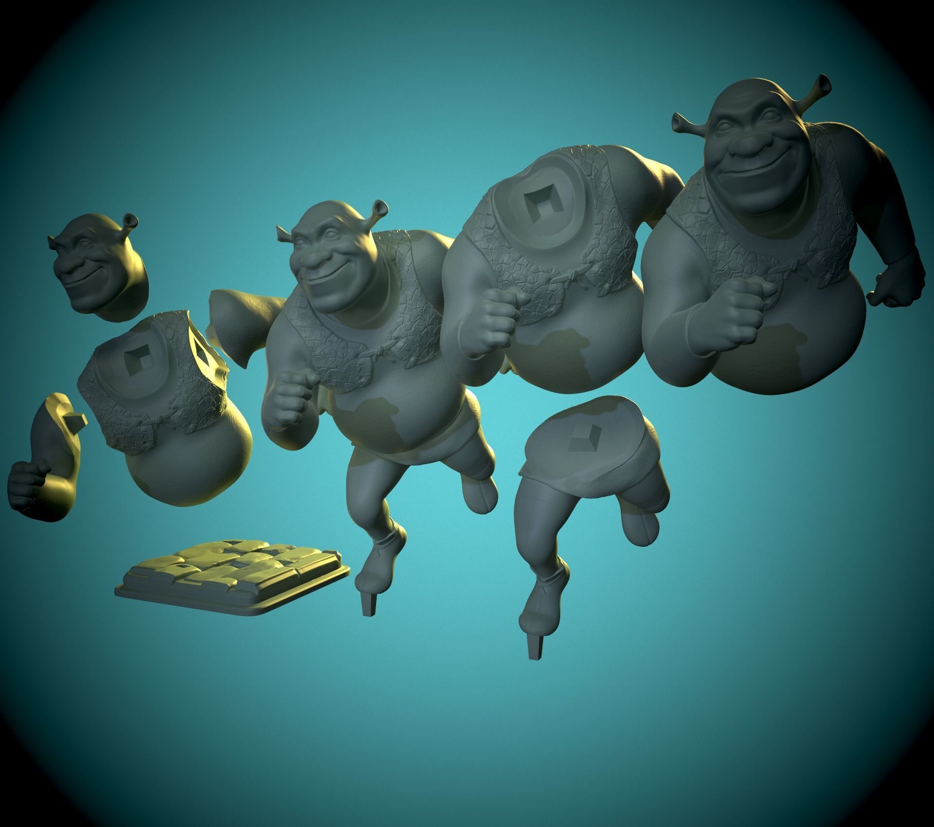 Shrek fan art 3D print model_13