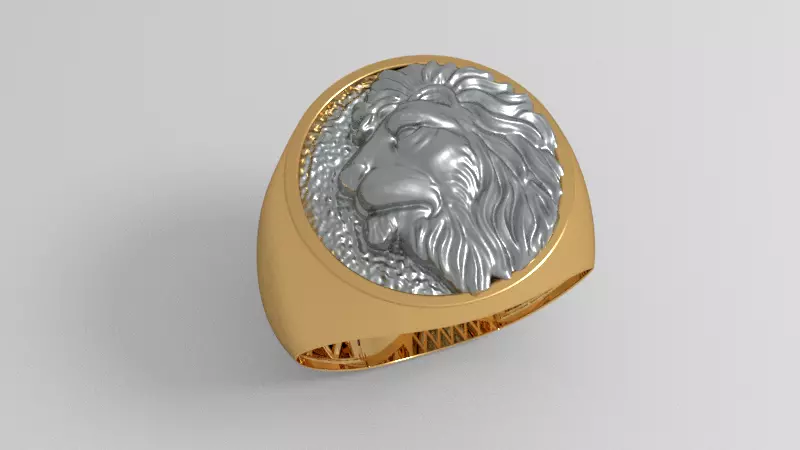 lion ring Free 3D print model