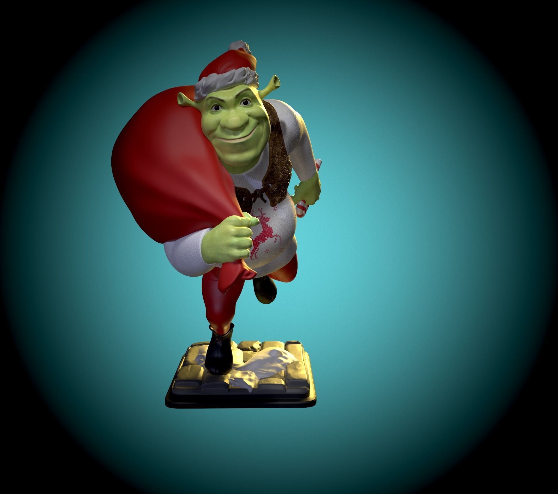 Santa Shrek 3D print model_8