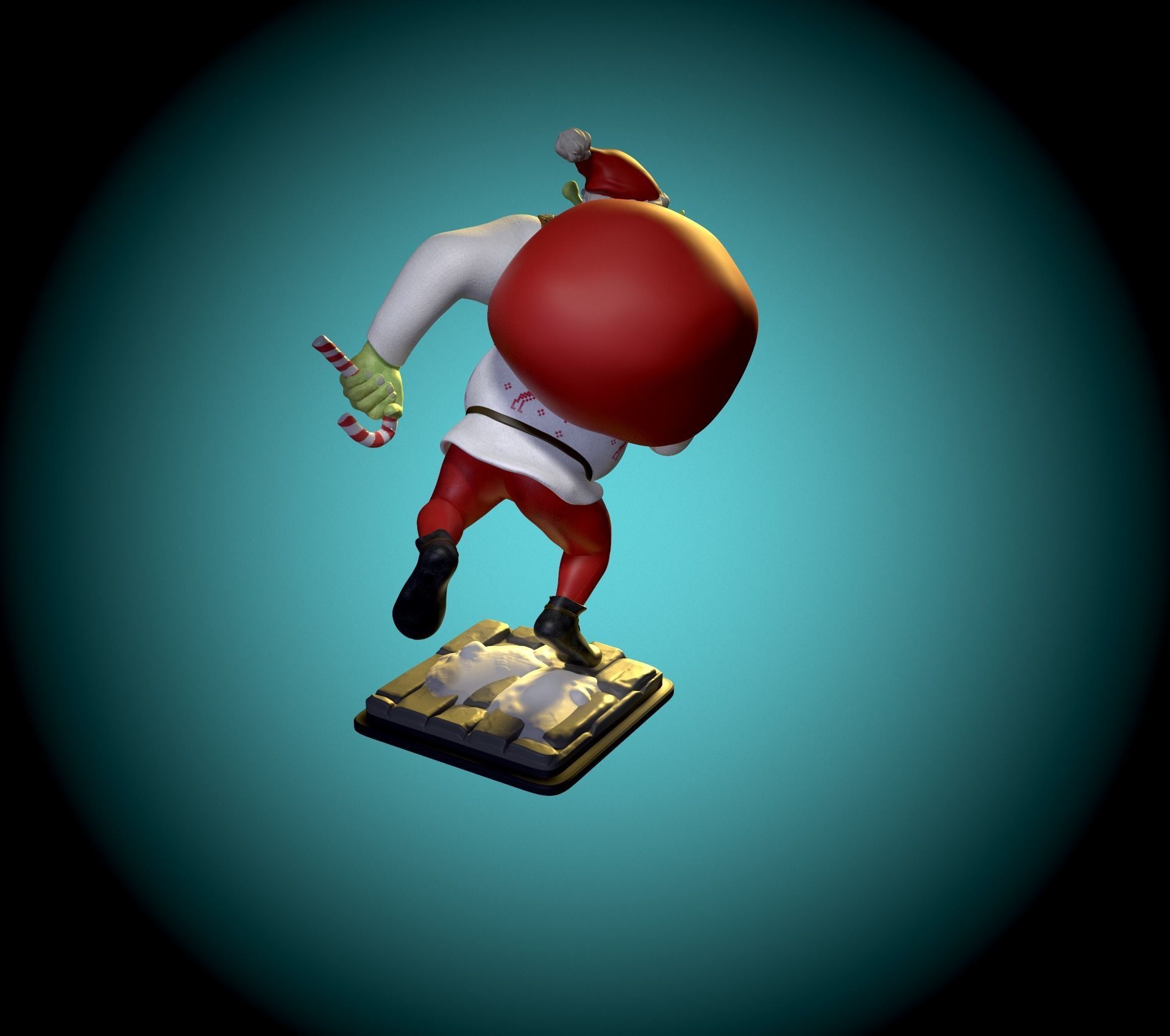 Santa Shrek 3D print model_11