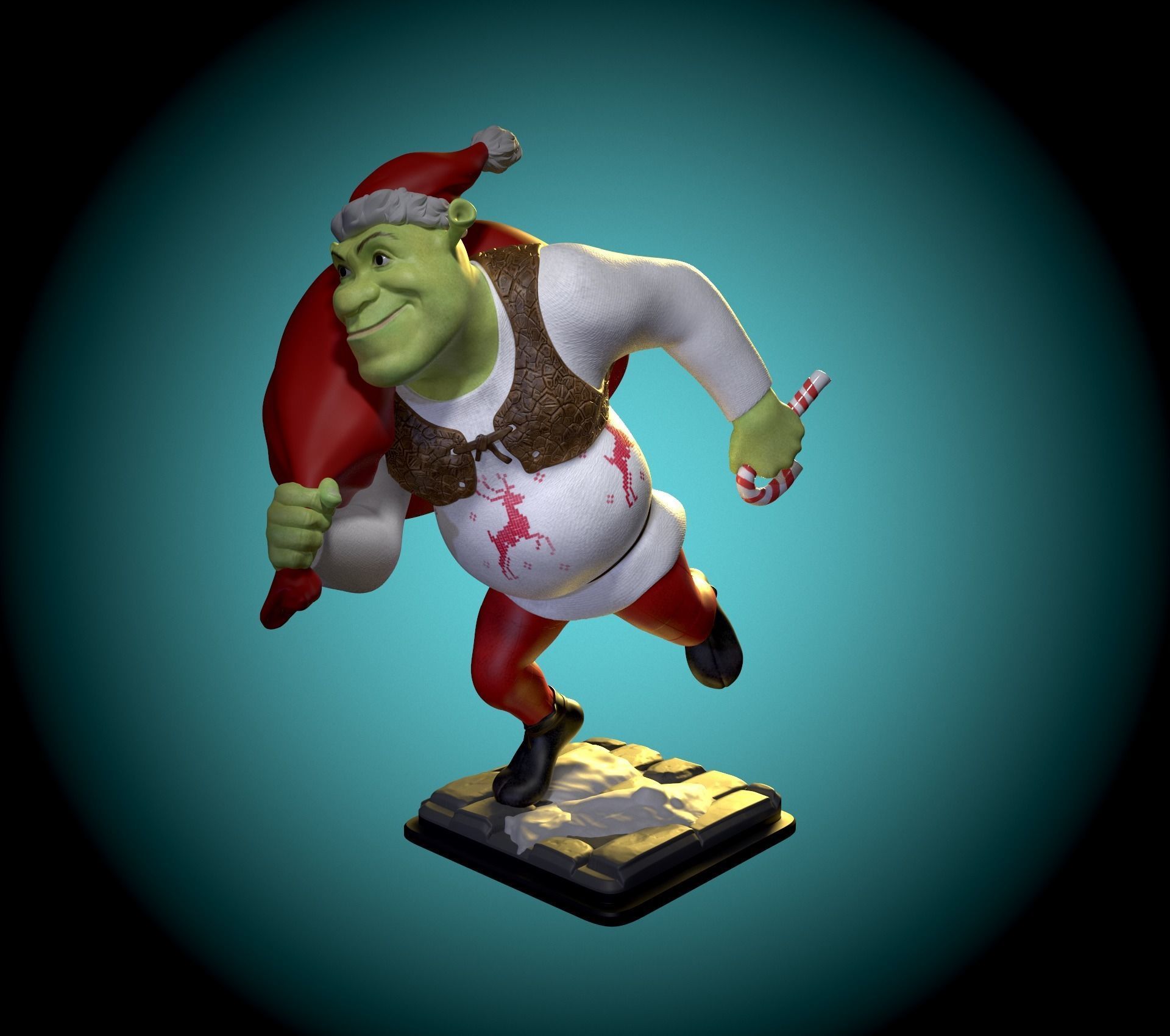 Santa Shrek 3D print model_12