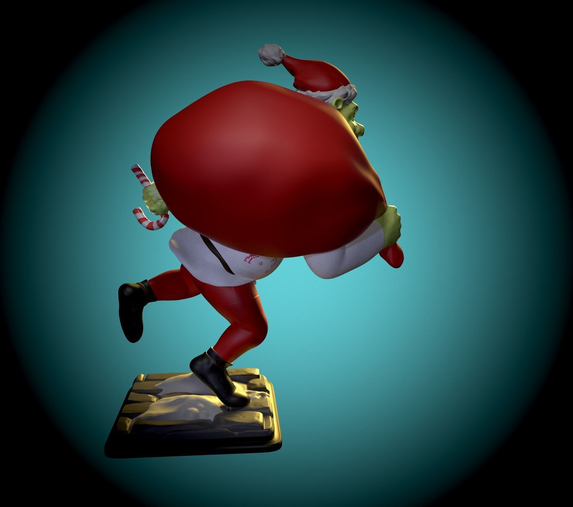 Santa Shrek 3D print model_4