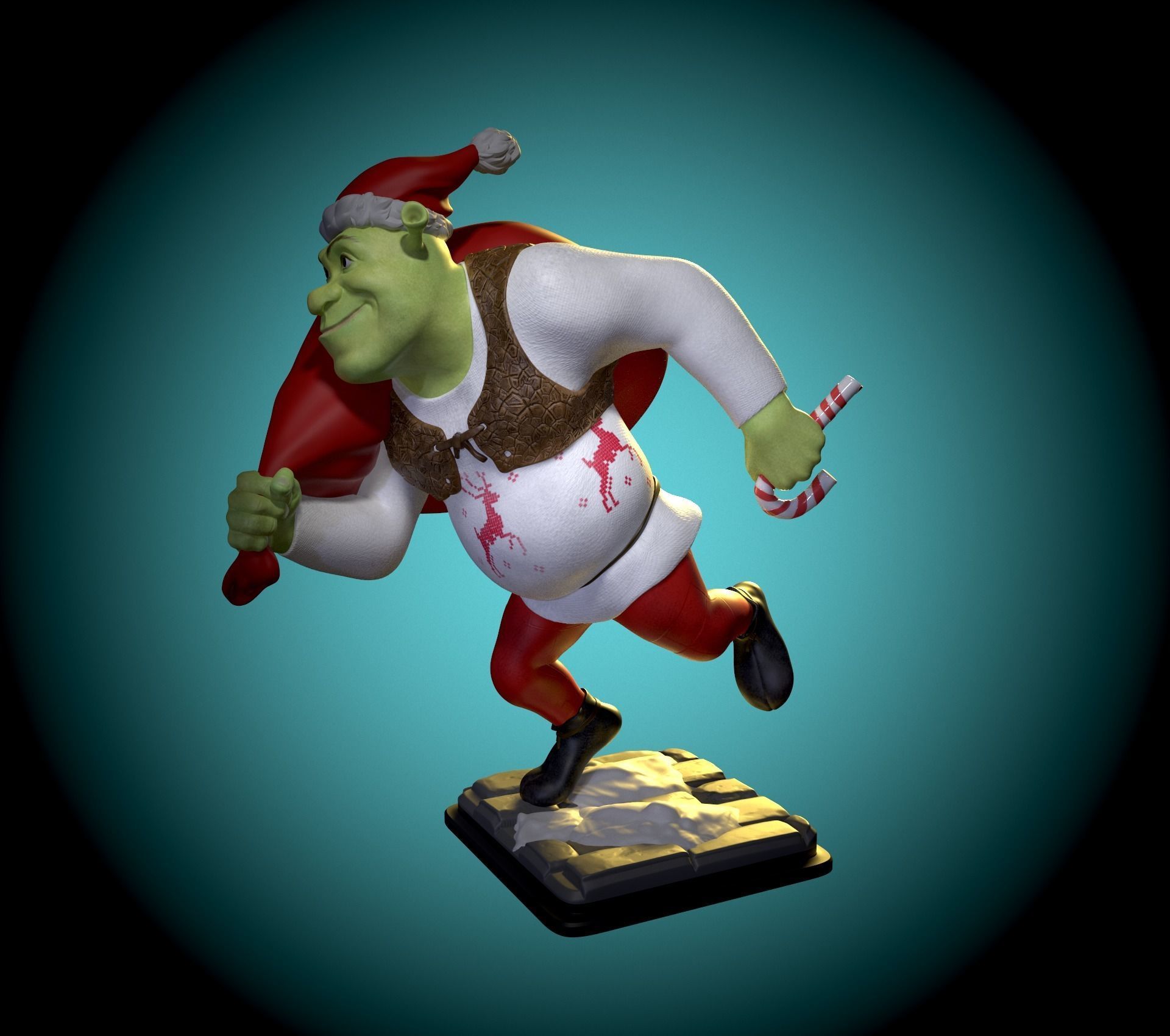 Santa Shrek 3D print model_2