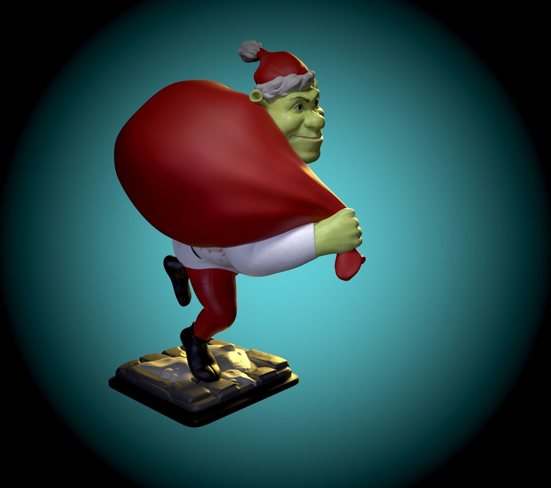 Santa Shrek 3D print model_6