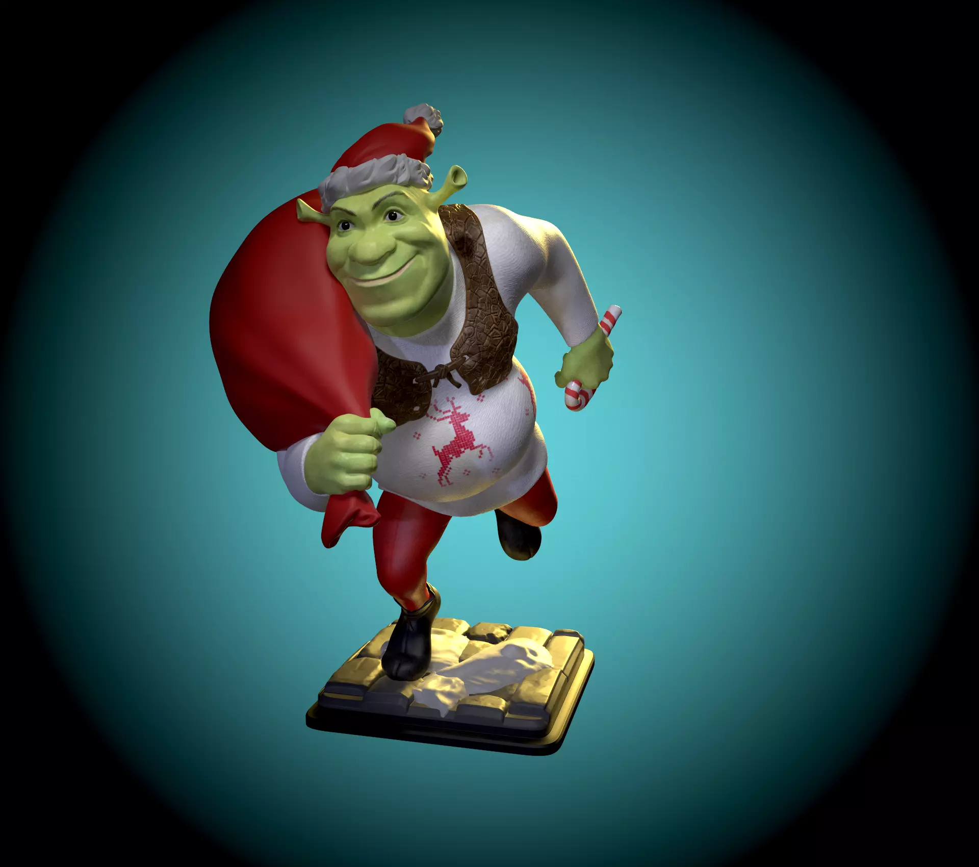 Santa Shrek 3D print model_0