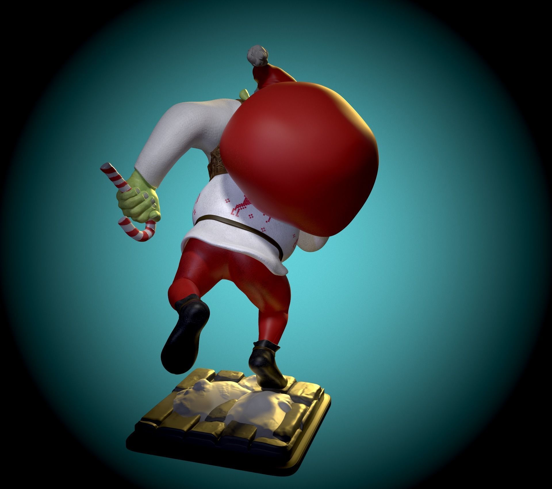 Santa Shrek 3D print model_3